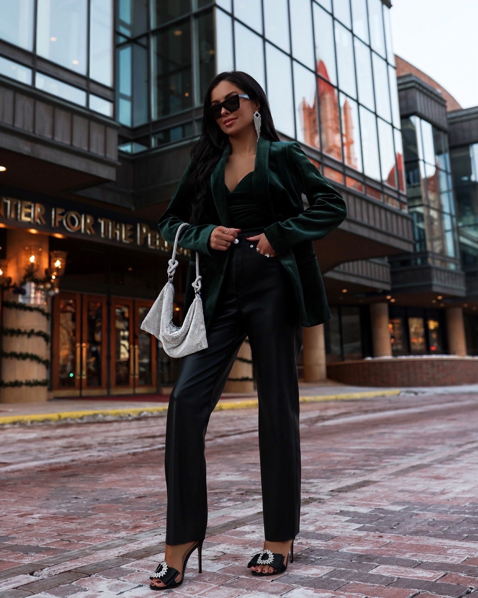 Holiday outfit ideas / thanksgiving outfits / family photos outfits
Express velvet blazer - linking the 2023 version
Express faux leather pants
Express rhinestone handbag



#LTKHoliday #LTKSeasonal #LTKfindsunder100