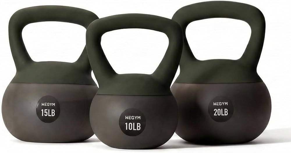 WeGym Soft Kettlebells with Cushioned Impact-Resistant Base and Anti-Slip, Wide-Grip Handle for H... | Amazon (US)