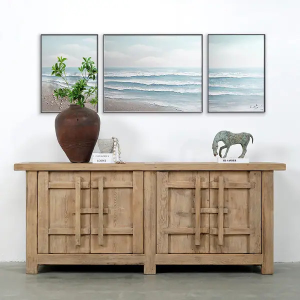 91" Amalfi Patrician Sideboard, Weathered Natural - Bed Bath & Beyond - 42877441 | Bed Bath & Beyond