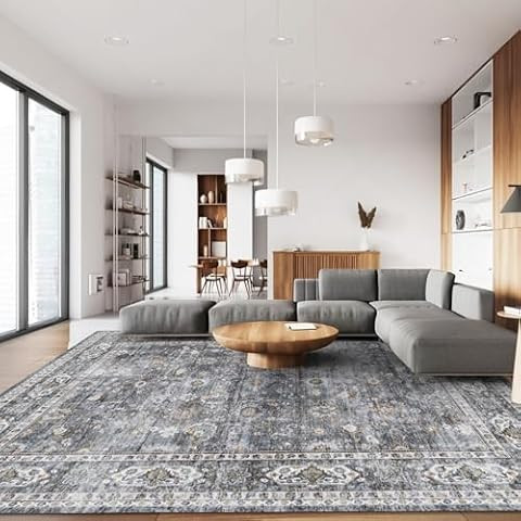 Loloi LAYLA Collection, LAY-06, Taupe / Stone, 7'-6" x 9'-6", .13" Thick, Area Rug, Soft, Durable... | Amazon (US)