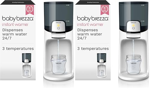 Baby Brezza Instant Baby Bottle Maker with 3 Temperature Settings for Formula Warming,50oz Tank Capacity,24/7 Warm Water Dispenser,Electric Kettle Alternative,(Pack of 2) | Amazon (US)