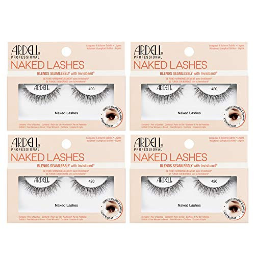 Ardell Naked Lashes Natural 420 – Lightweight Natural Look False Eyelashes, Seamless Blend Strip Lashes with Invisiband, 4 Pairs | Amazon (US)