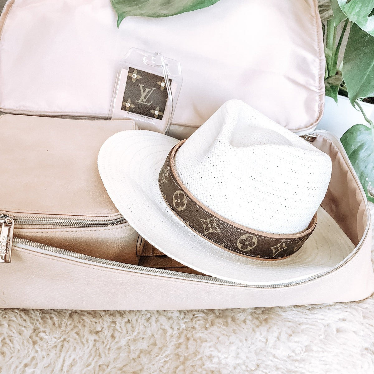 Hat Band in Upcycled LV Monogram | Sparkl