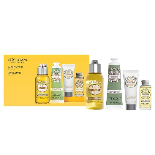 L'OCCITANE Almond Favorites Set: Cleansing Shower & Supple Skin Oils, Hand Cream & Moisturizer, T... | Amazon (US)