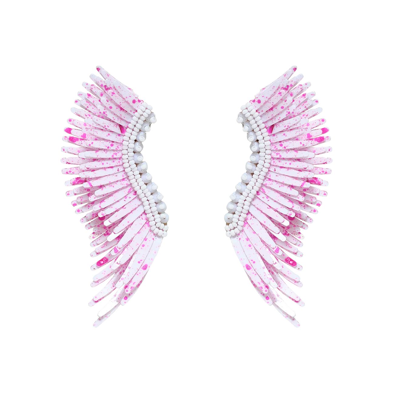 Midi Madeline Earrings Pink White | Mignonne Gavigan