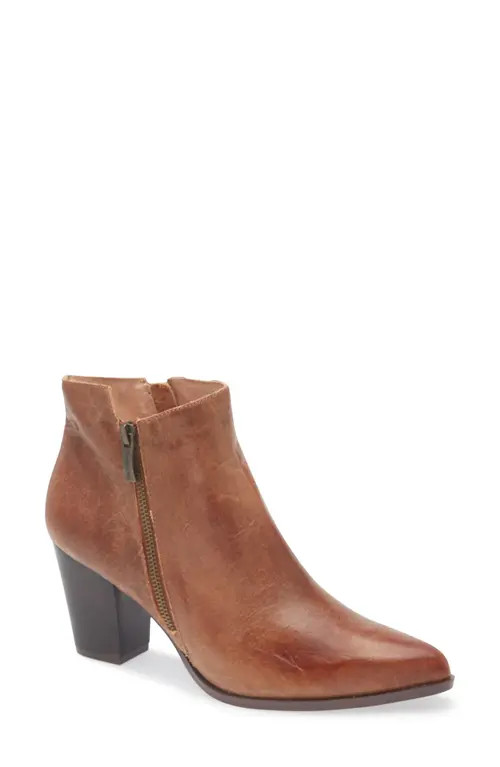 Chocolat Blu Eri Pointed Toe Bootie in Brown Leather at Nordstrom, Size 11 | Nordstrom