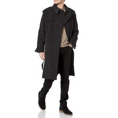 LONDON FOG mens Iconic Trenchcoat - Black - 44 Short US | Target