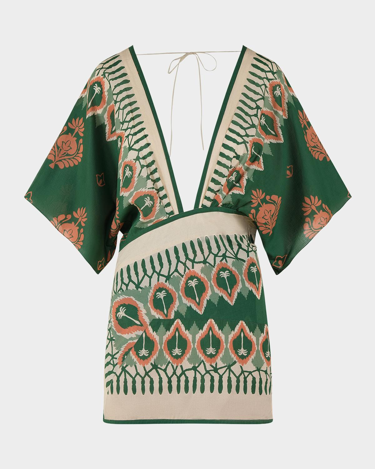 Inundada De Color Cotton Mini Dress | Neiman Marcus