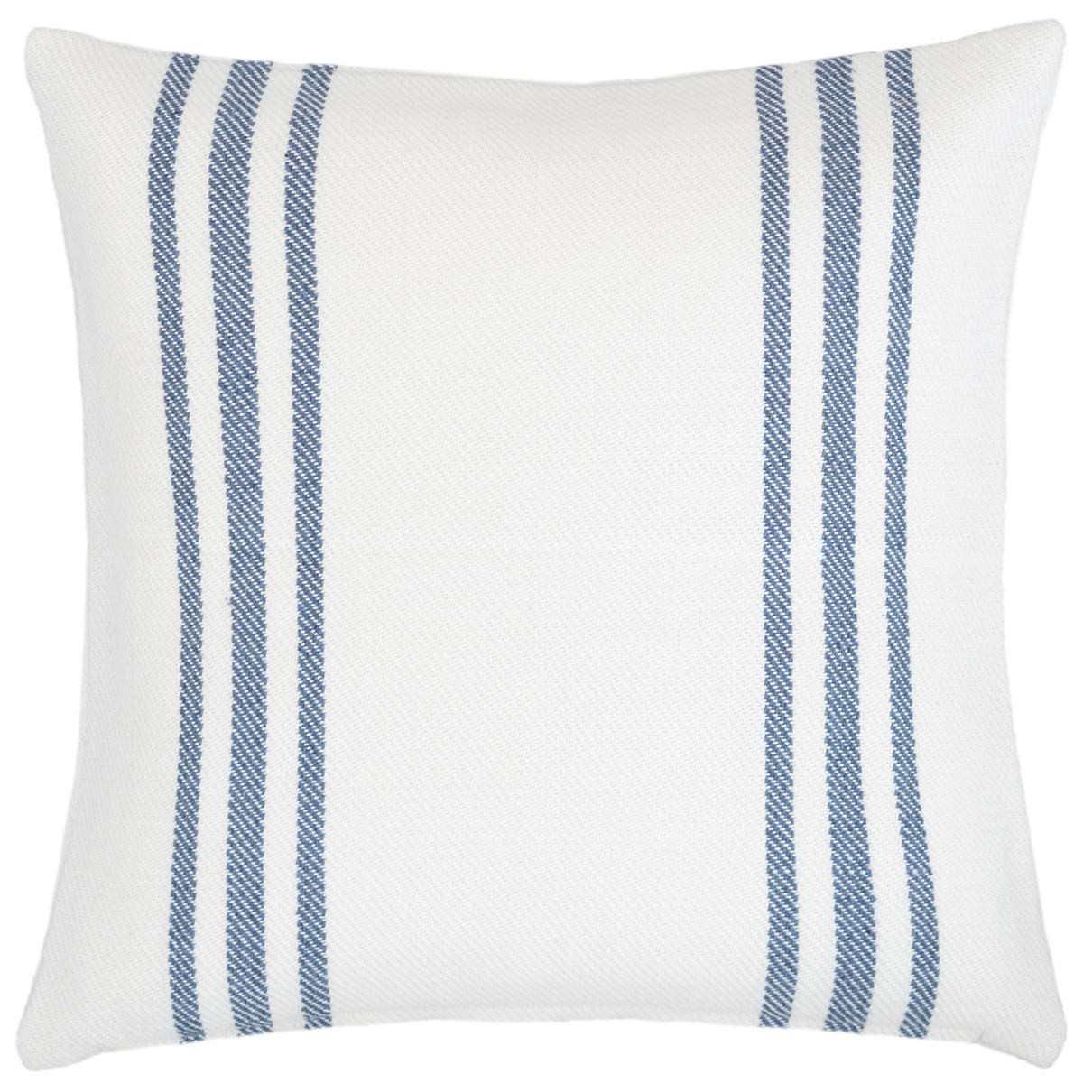 Cape Stripe White/Denim Indoor/Outdoor Pillow | Fresh American | Annie Selke