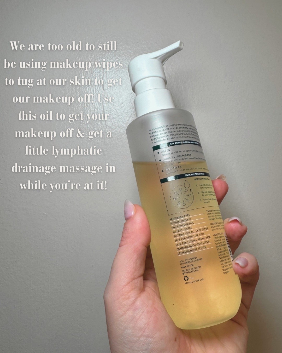 We are too old to still be tugging at our skin with makeup wipes. A good cleansing oil melts everything off gently and makes your nighttime routine feel like a mini facial. I love using this one to remove makeup and sneak in a little lymphatic drainage massage while I’m at it. Linked here 🤍

#LTKgrwm #LTKmorningroutine #LTKdayinmylife