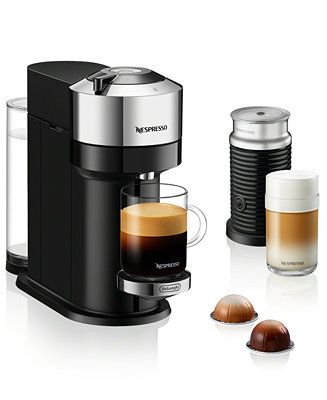 Nespresso by De'Longhi Vertuo Next & Aeroccino Milk Frother Coffee Maker & Reviews - Coffee Maker... | Macys (US)