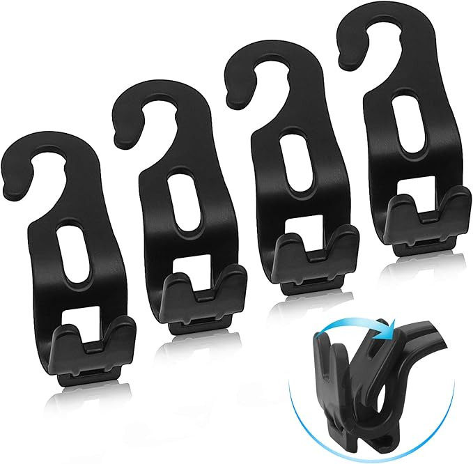 FYY Car Seat Headrest Hooks - 4 Pack Durable Car Back Seat Hanger Foldable Organizer Storage Hook... | Amazon (US)
