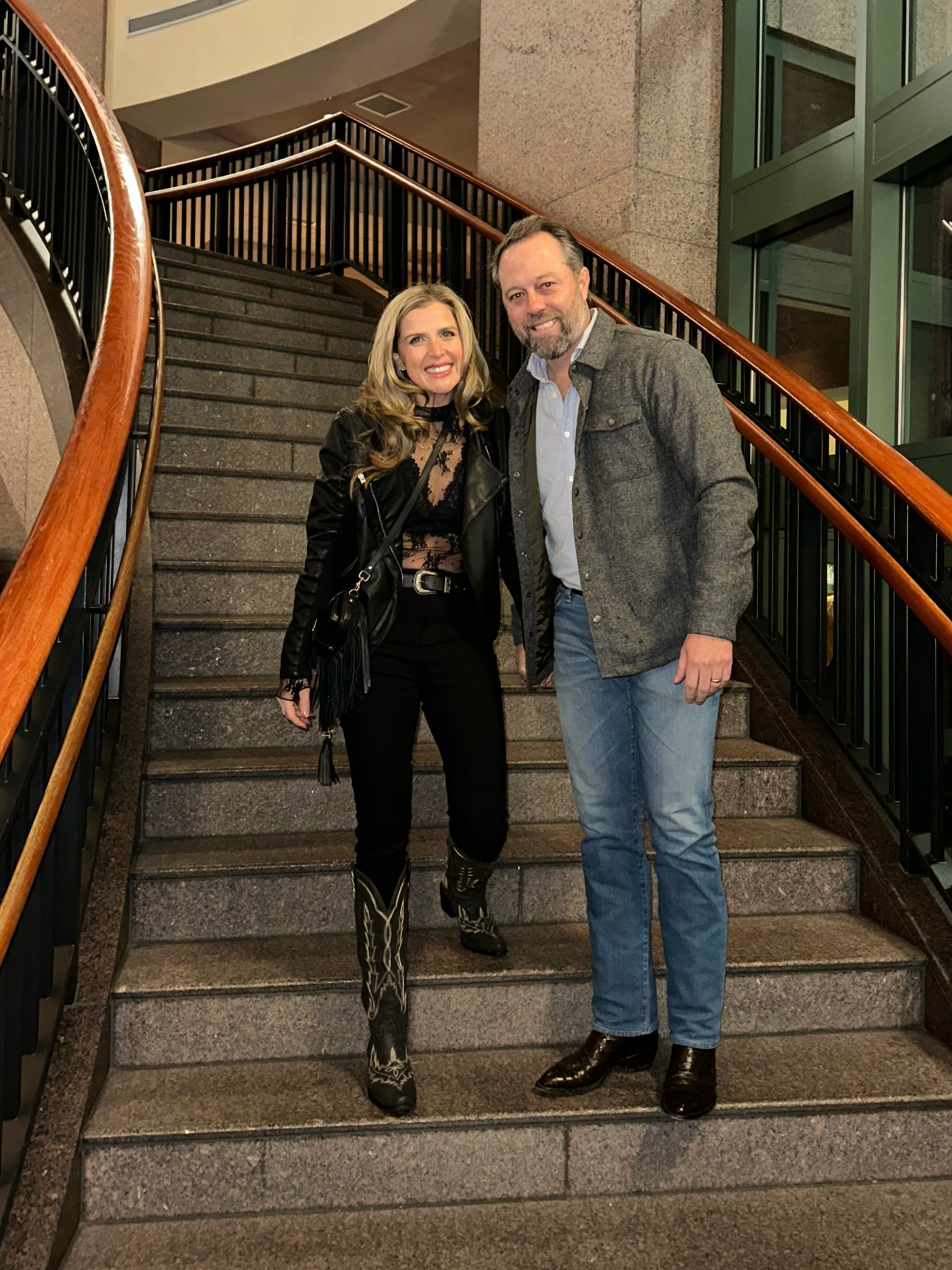 Night one of the Texas Heritage Songwriters Hall of Fame Awards weekend had us attending a concert in the best place we had our wedding reception! So we had to stand on the steps we walked down to greet our wedding guests at the party! I froze all night in this outfit, but it was the perfect look for a country music weekend in my fun and funky hometown of Austin! The entire outfit (except my purse) is from Amazon and I’ve linked it here for you!

#LTKFindsUnder100 #LTKFindsUnder50