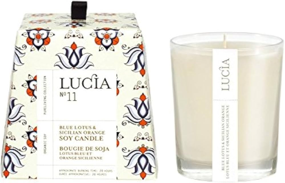 Lucia Candle, Blue Lotus and Sicilian Orange, 0.18 Ounce | Amazon (US)