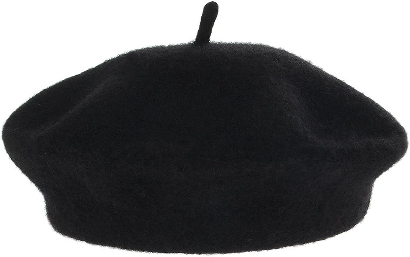 Kids Girls French Beret Hat Artist Hat Solid Warm Beanie Cap Winter Autumn | Amazon (US)