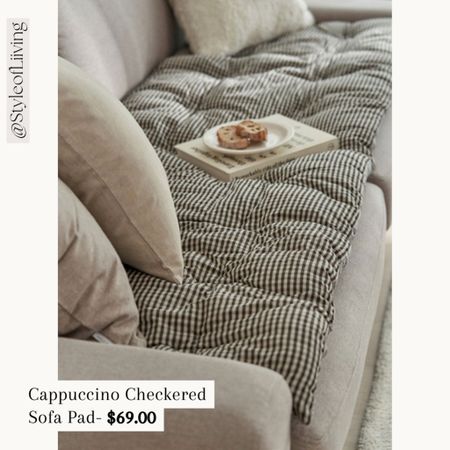 Checkered sofa pad on sale! Non-slip bottom, adds more comfort, different colors and sizes available! #ltksalealert

#LTKhome #LTKfindsunder100 #LTKfamily