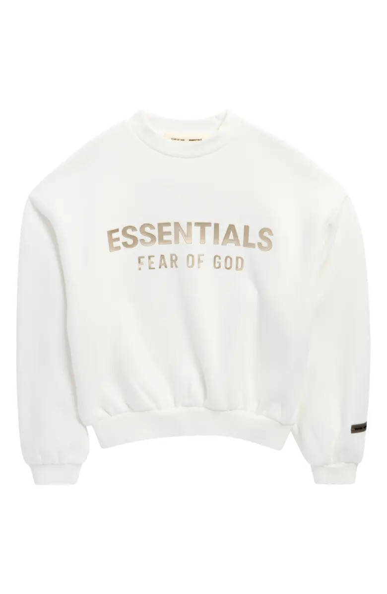 Kids' Metallic Logo Crewneck Fleece Sweatshirt | Nordstrom
