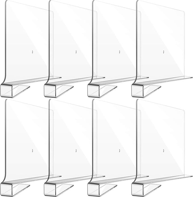 Boao Acrylic Shelf Dividers for Closet Wood Shelf Organizer Multi-Functional Wood Closet Separato... | Amazon (US)