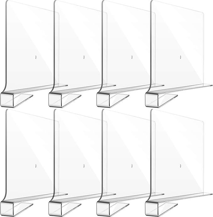 Boao Acrylic Shelf Dividers for Closet Wood Shelf Organizer Multi-Functional Wood Closet Separato... | Amazon (US)