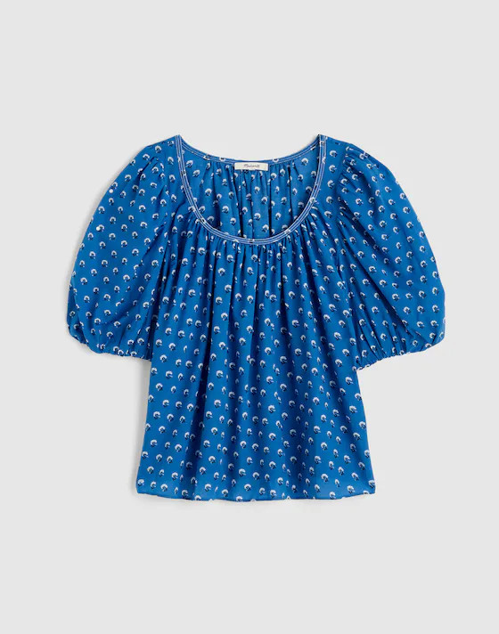 Shirred Scoopneck Top | Madewell