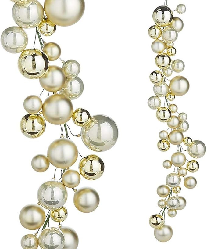 RAZ Imports Star of Wonder 4' Champagne Ball Garland | Amazon (US)