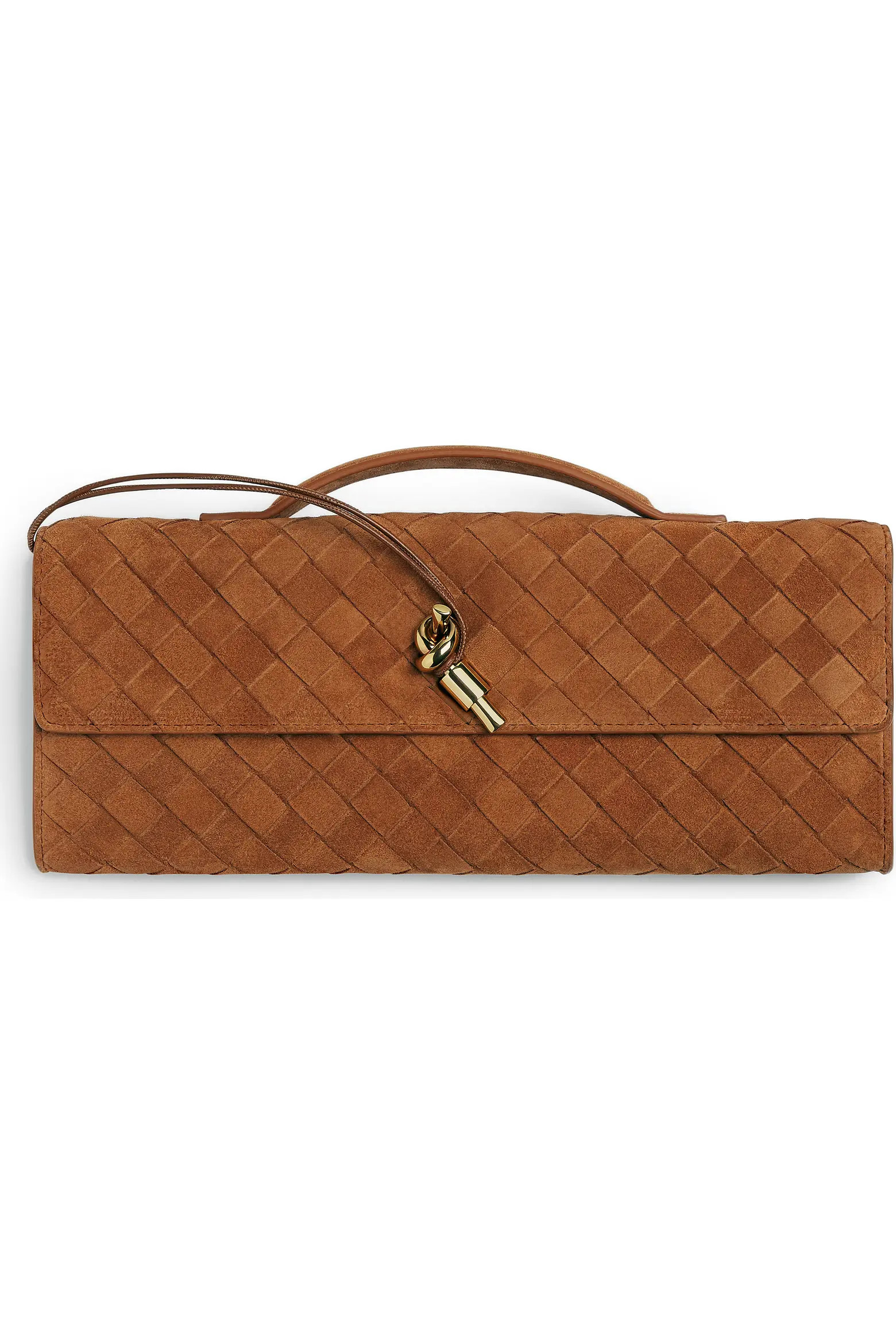 Bottega Veneta Long Andiamo Intrecciato Suede Clutch (Women) | Nordstrom | Nordstrom