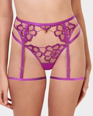 Catalina Thigh Harness Bright Violet/Sheer | Bluebella