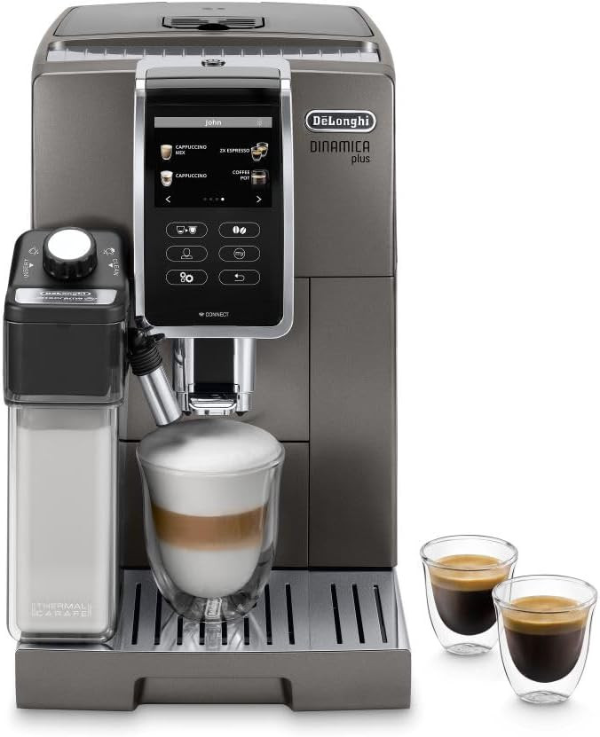 De'Longhi Dinamica Plus Connected Espresso & Coffee Machine with Automatic Milk Frother, 18 Recip... | Amazon (US)