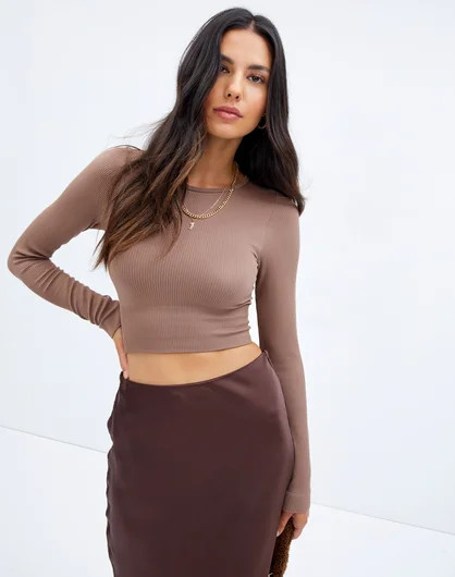 Seamless Longsleeve Crop Top | Glassons (AU & NZ)