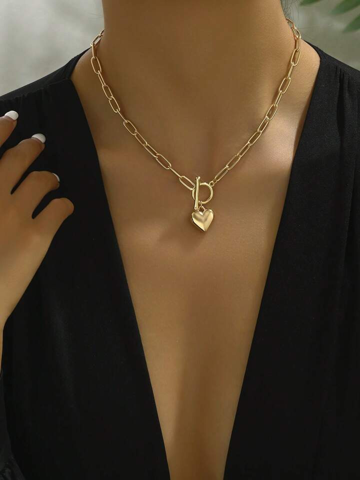 1pc Simple Long Claw Clasp Chain Necklace For Women's Daily Wear | SHEIN