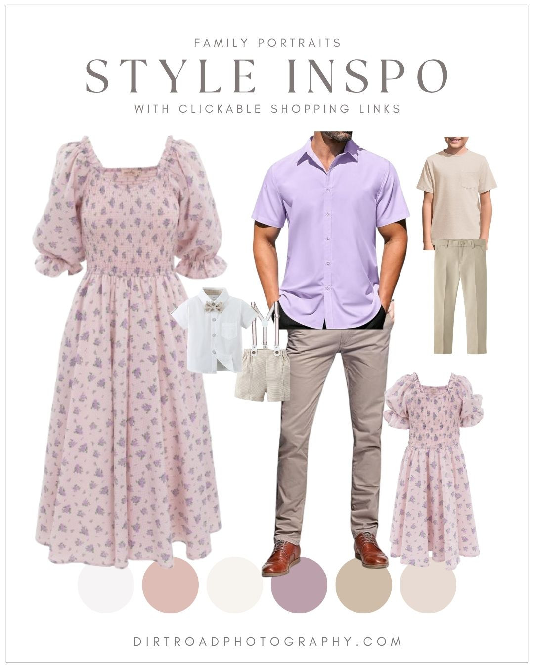Lavender, mauve, and creamy tones make soft, stylish outfits for family pictures.

Ideal for garden or park sessions.

#styledphotosessions #whatwewore #photoguide

#LTKFamily #LTKStyleTip #LTKSeasonal