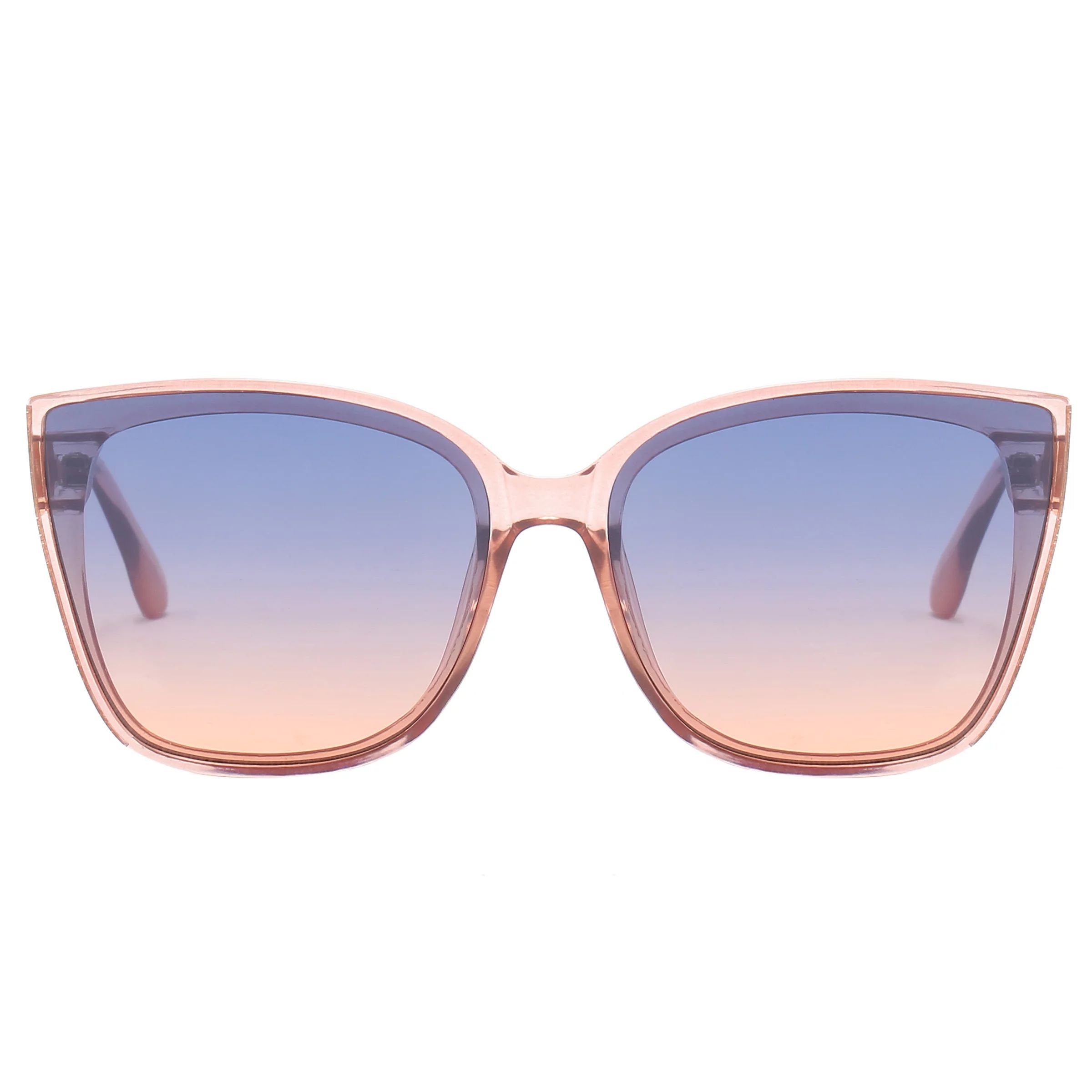 Piranha Eyewear Bloom Eco-Pact Sunglasses for Women with Blue to Peach Ombre Lens | Walmart (US)