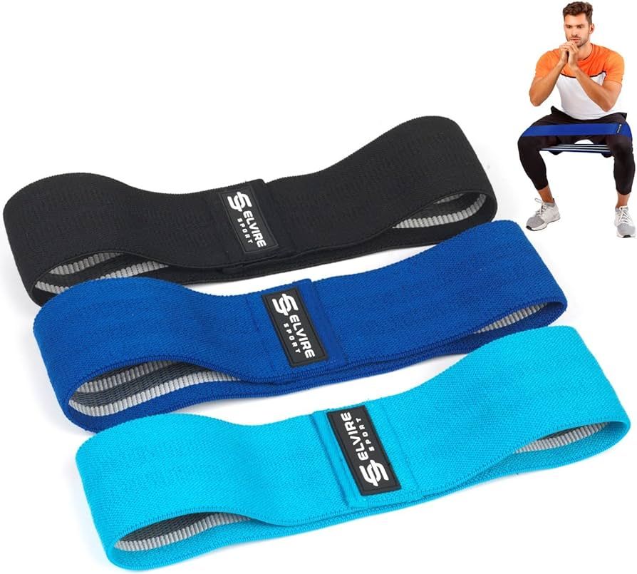 ELVIRE Fabric Resistance Bands for Working Out | Exercise Bands Resistance Bands Set of 3 | Booty... | Amazon (UK)
