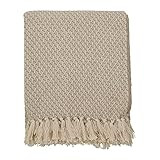 SARO LIFESTYLE TH613.N5060 Cotton Throw Blanket, Natural, 50" x 60" | Amazon (US)
