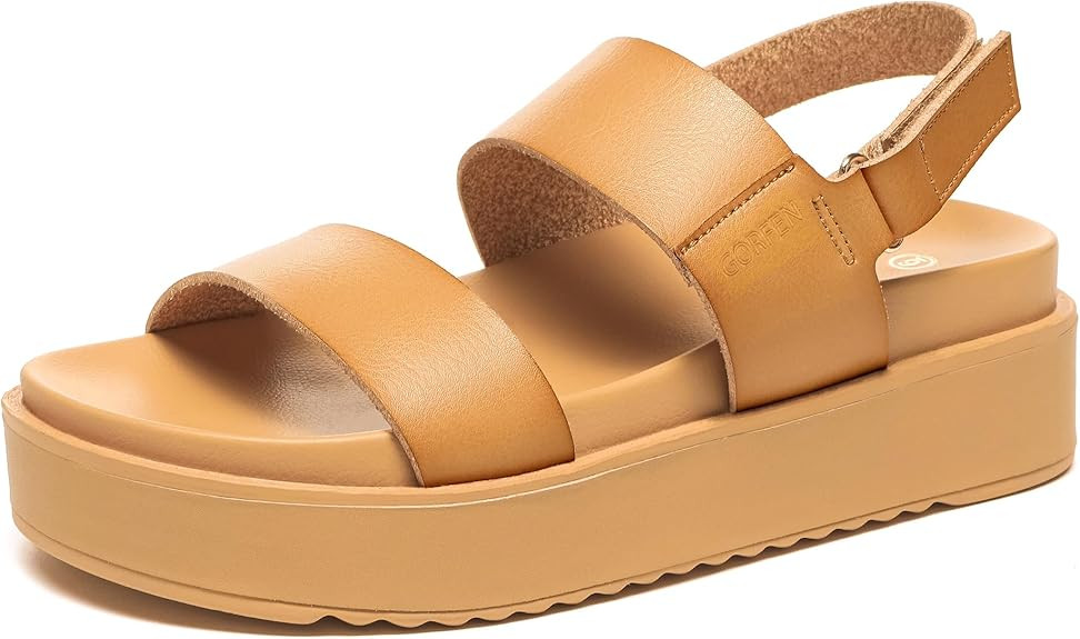 Women's Platform Sandals Comfortable Arch Support Open Toe Wedge Sandal with Adjustable Strap for... | Amazon (US)