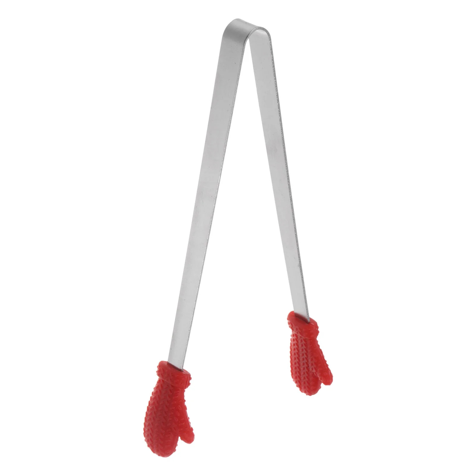 Mini Food Tongs 14cm Gloves Shape Stainless Steel with Silicon Tips, Red - Walmart.com | Walmart (US)