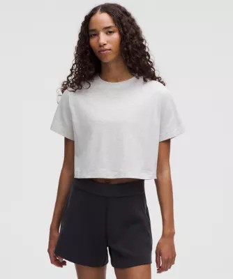 All Yours Organic Cotton Cropped T-Shirt
 | lululemon (AU)