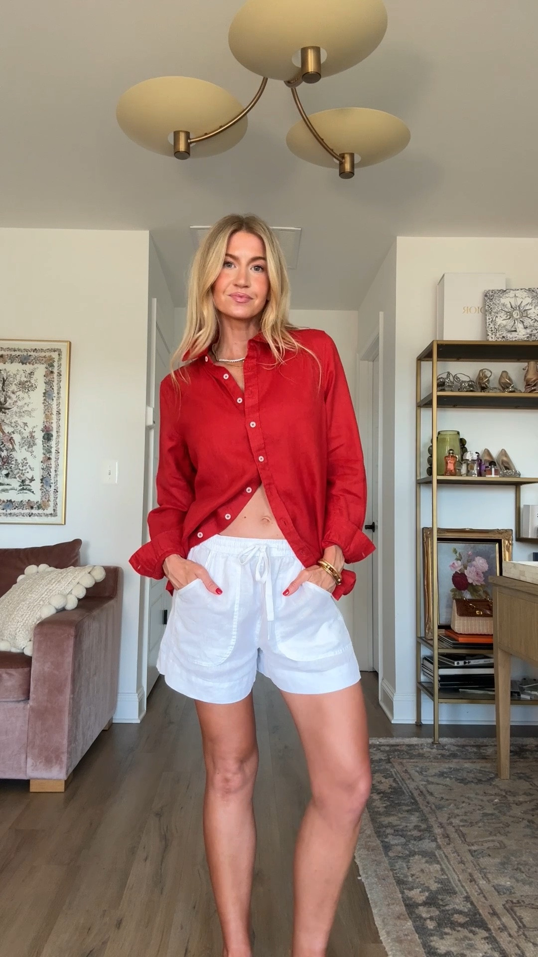 I finally got my hands on these Linen cover up pieces and swim options from @Quince  and I am hooked. The quality is just as good as you’d expect. Plus this outfit is perfect and comfortable for the 4th of July. #QuincePartner

Linen blouse: TTS, wearing a M
Shorts: TTS, wearing a S
Suit top: TTS, wearing a M
Suit bottom: wearing a S 

#LTKstyle #LTKswim #LTKsummer