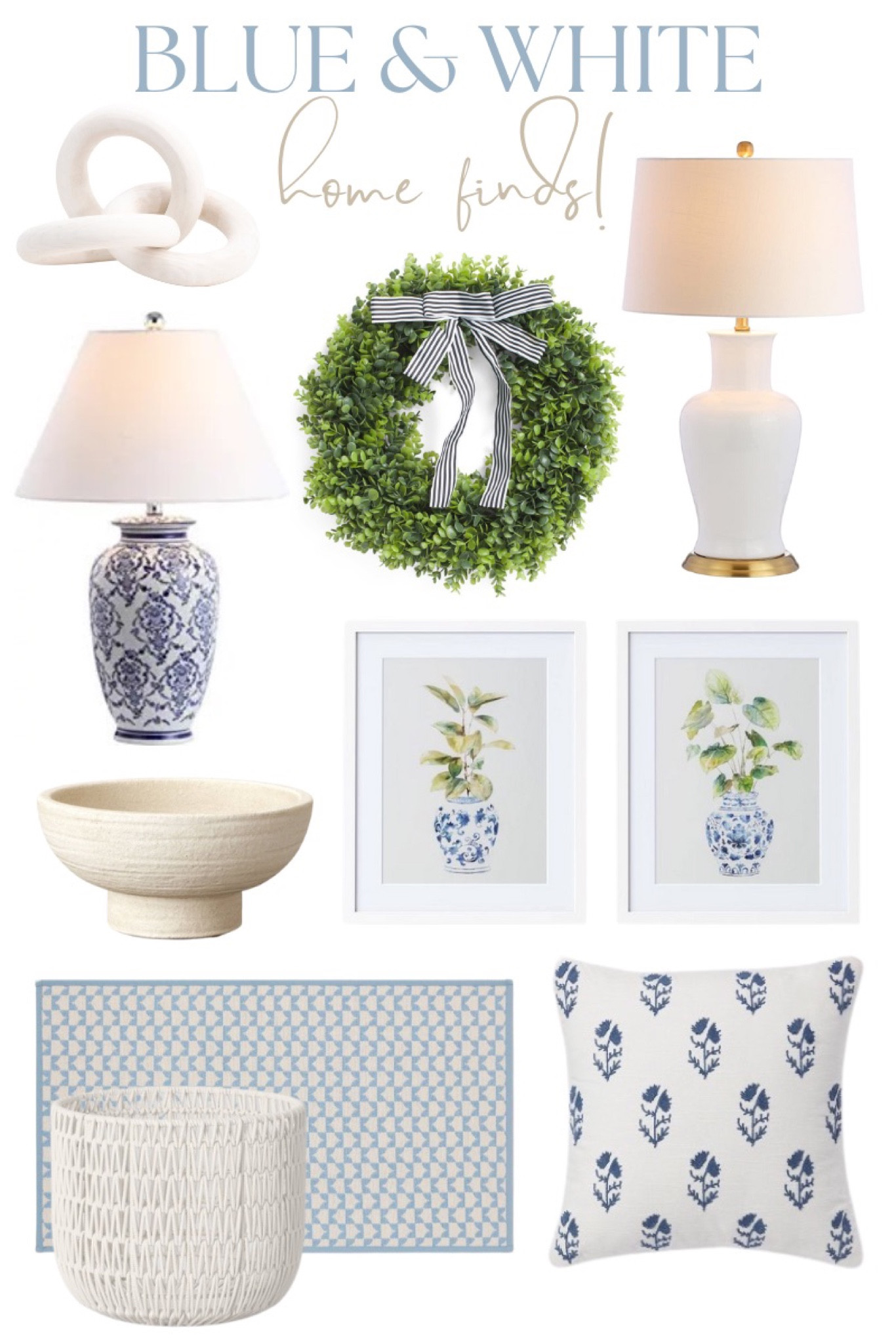 The prettiest blue & white home finds! 

#LTKSeasonal #LTKhome #LTKunder100