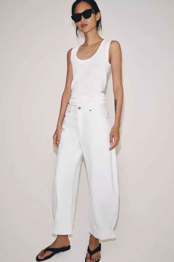 ZW COLLECTION MID-RISE BALLOON JEANS | Zara US