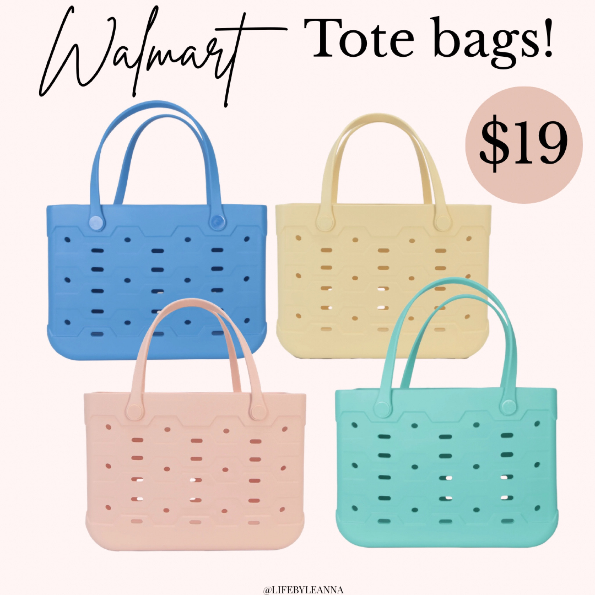 Multi purpose tote bags at Walmart! 
So many adorable colors to choose from for only $19 each! 








Bogg bag / Walmart / tote bag / beach bag

#LTKSwim #LTKSeasonal #LTKmomlife