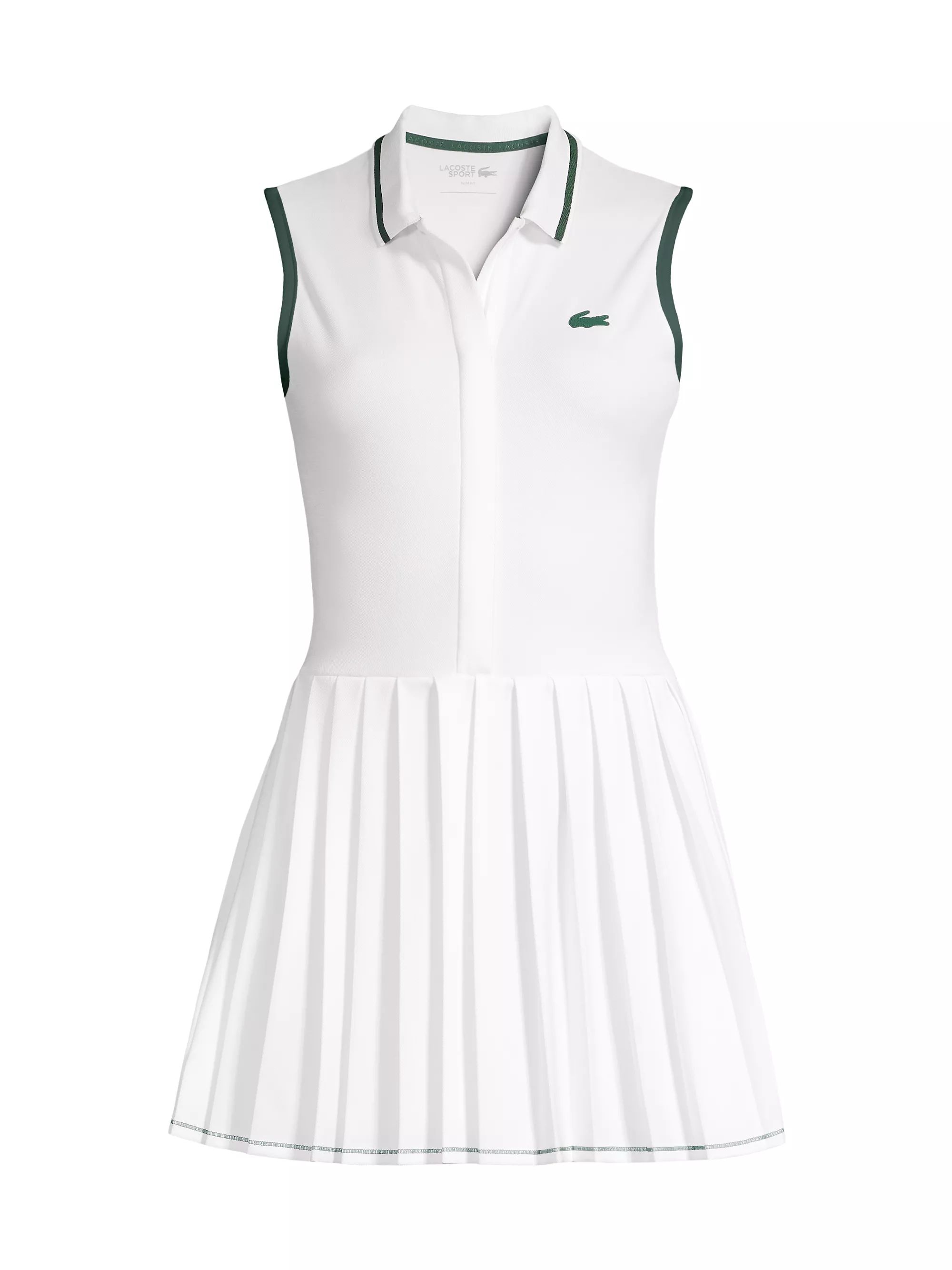 Shop Lacoste Golf & Tennis Sleeveless Polo Pleated Dress | Saks Fifth Avenue | Saks Fifth Avenue