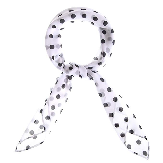 MissShorthair 50s Chiffon Scarf Sheer Square Neck Head Scarfs for Women | Amazon (US)