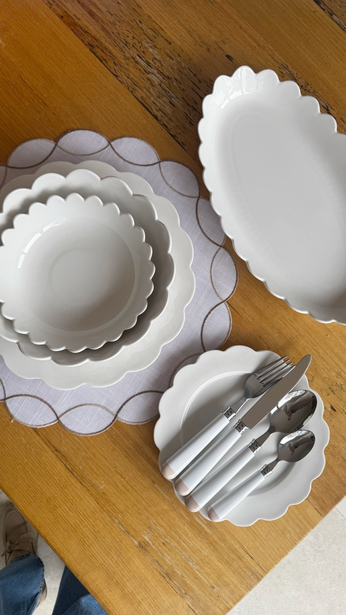 Scallop dining setting front The Rounds House.

#LTKaustralia #LTKhome