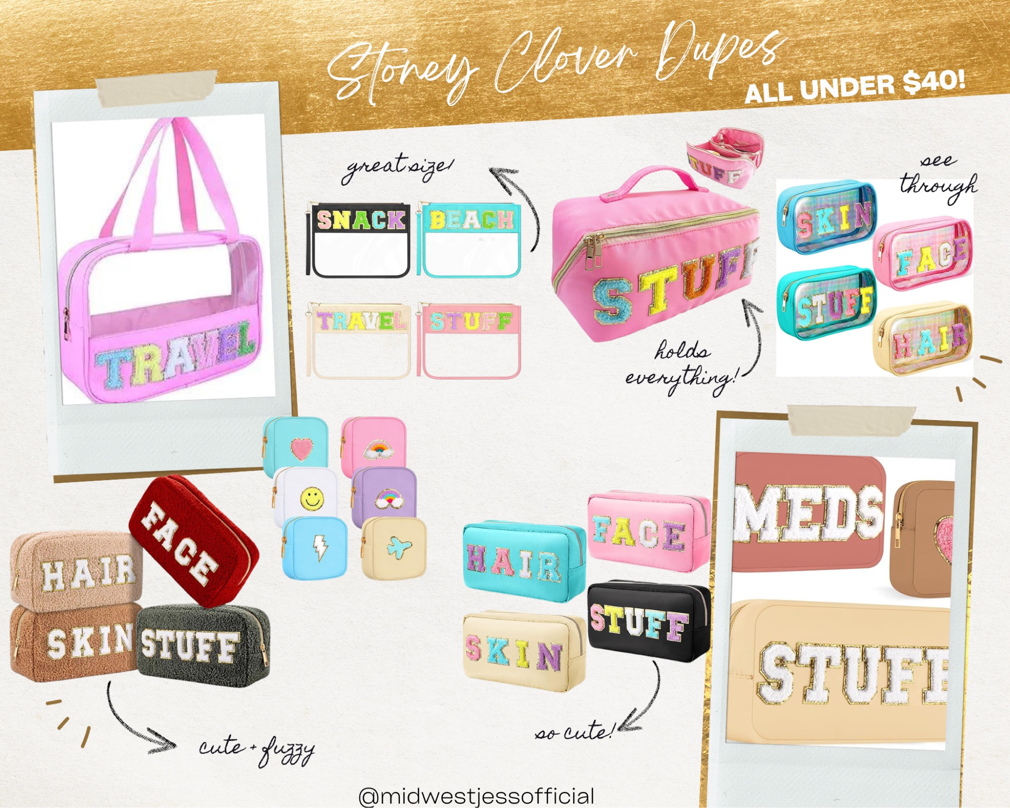 LOVING these Stoney Clover dupes from Amazon. Everything from travel to medicine to makeup can go in these super cute & affordable pieces! 

#LTKGiftGuide #LTKCyberWeek #LTKHoliday