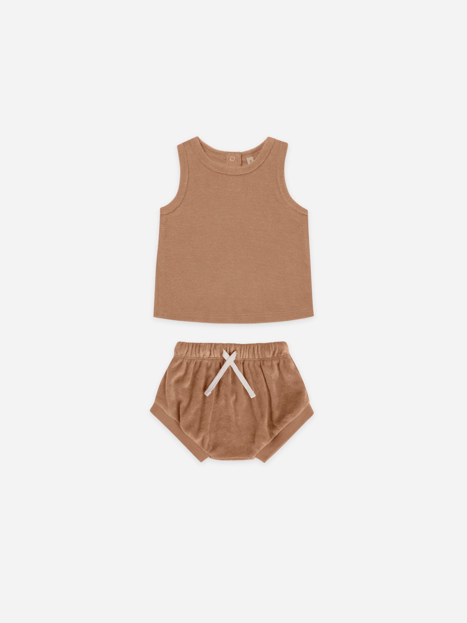 Terry Tank Set | Clay | Quincy Mae