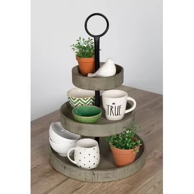 Mcclary Tiered Stand August Grove® Color: Gray | Wayfair North America