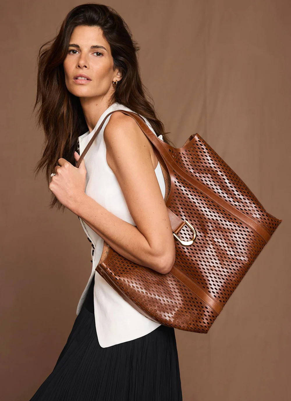 Harlow Tan Leather Tote Bag | Mint Velvet