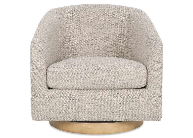 Caleb Swivel Armchair -Luly Taupe | Urban Barn