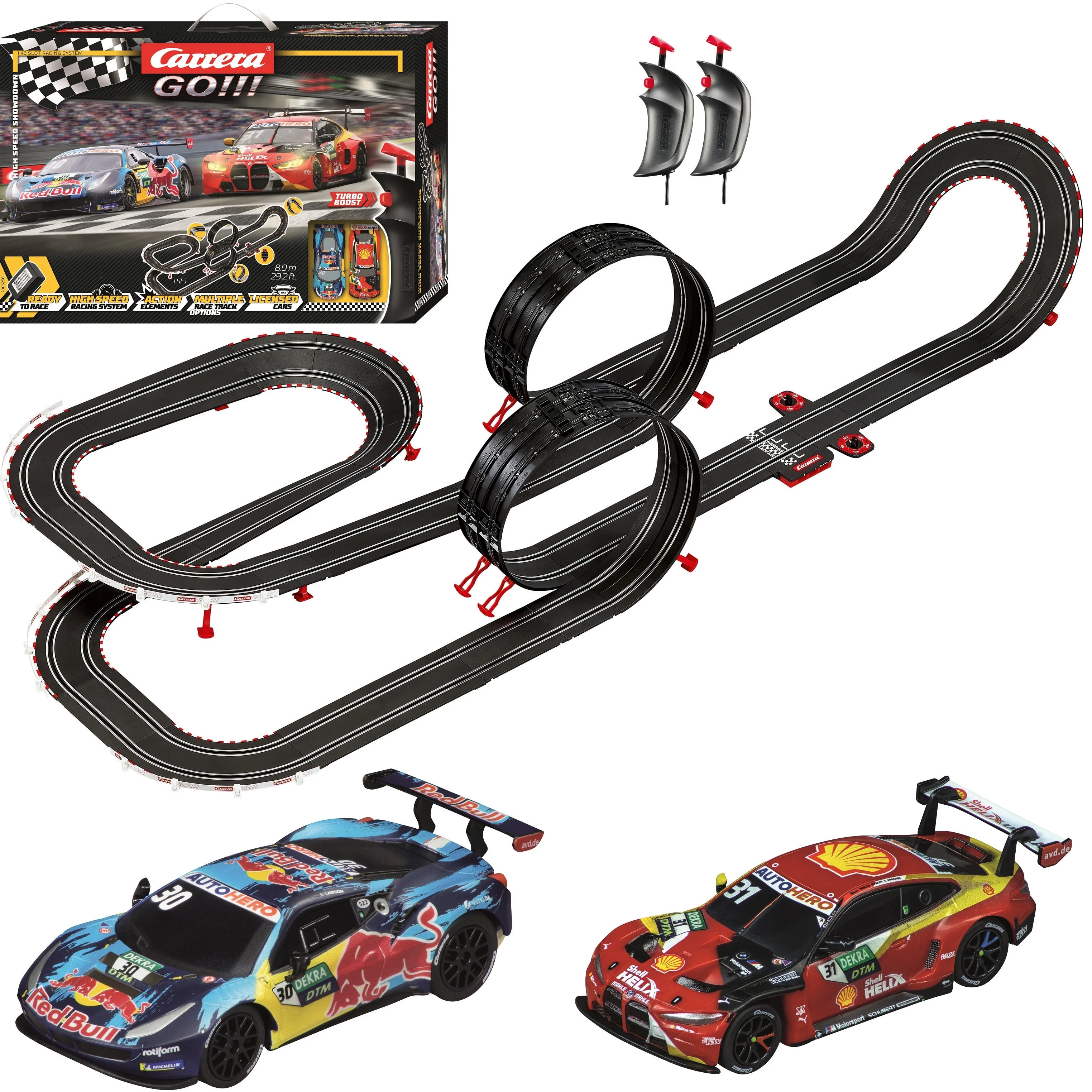 Carrera GO!!! High Speed Showdown Slot Car Racing Set 29.2-ft. Long Toy Racetrack - Walmart.com | Walmart (US)